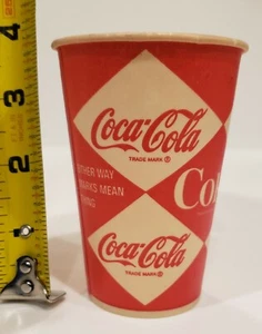 1960 Coca-Cola Coke "Diamond Logo" Waxed Paper Cup - Picture 1 of 3