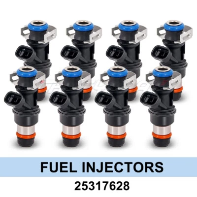 8x Genuine 25317628 Fuel Injectors For 2003-2007 Chevrolet Express 1500 5.3L V8 - Image 1 of 4