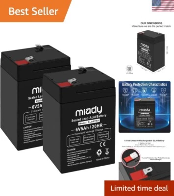 Reliable 6V 5Ah Sealed Lead Acid Batteries - Perfect for UPS & Emergency Lights - Image 1 of 4