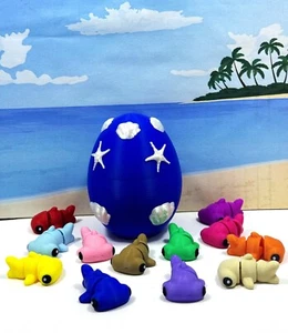12pcs 3D Printed Articulated Baby Hammerhead Sharks, Sea Animal Fidget Toys - Picture 1 of 9