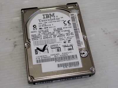 IBM Travelstar DJSA-220, 20GB, LAPTOP HDD IDE, ATA, NO BAD SECTORS - Image 1 of 3