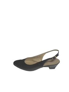 Salvatore Ferragamo Damen-Slingback-Heels Größe 8,5 AAA Block schwarz Designer Arbeit - Bild 1 von 6