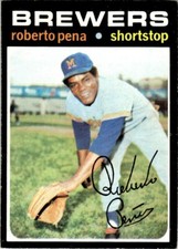 1971 Topps Baseball Roberto Pena Milwaukee Brewers #334 EX-MT+