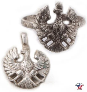 Poland Ring Pendant Polish Eagle coat of arms army Military set Polska Polskie - Picture 1 of 11