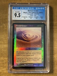 MTG✨METEOR CRATER FOIL✨Planeshift CGC 9.5 GEM MINT w/2x 10’s RARE Land 2001 Avon - Picture 1 of 2