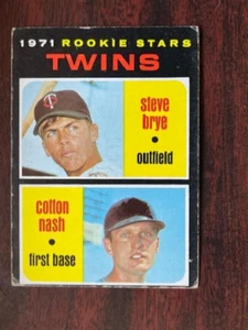 1971 Topps #391 Twins 1971 Rookie Stars (Steve Brye / Cotton Nash) EX SHIPS FREE - Picture 1 of 2