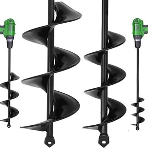 Auger Spiral Drill Bit Fence Borer Garden Yard Planting Post Hole Digger UK Tool - Picture 1 of 26