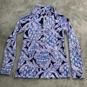 Lilly Pulitzer Sweater Womens XXS Skipper Popover Lilac Verban Coco Safari - Picture 1 of 11