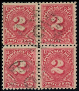 USA Scott# J60 USED, F-VF, Block of 4, SCV $375 (55970) - Picture 1 of 1