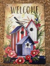 Welcome Sign Vintage Wall Decoration Metal Tin Lawn and Garden Home Sweet Family