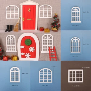 1/12 Dollhouse Mini Wooden Window Frame Model Dollhouse Furniture Decoration _in - Picture 1 of 17
