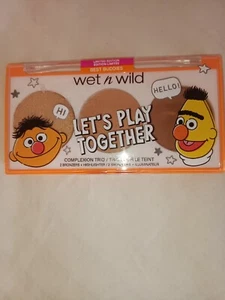 Wet n Wild SESAME STREET Highlighter LET'S PLAY TOGETHER Blush BEST BUDDIES Trio - Picture 1 of 2