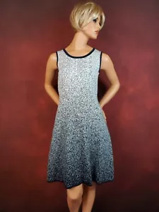 Nina Leonard Women's Wear to Work Dress Sleeveless Knee Length Black & White S - Picture 1 of 12
