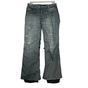 Burton Gore-Tex Womens Small Snowboarding Pants Denim Vinh Long Adjustable Waist - Picture 1 of 17