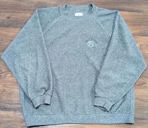 Vintage 90s Active Gear Silver North Carolina Tar Heels Sweatshirt Sz L USA Made - Picture 1 of 6