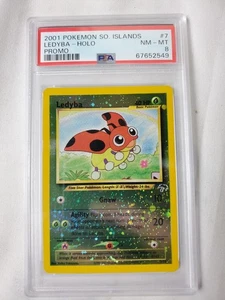 Swirl PSA 8 NM-MT Ledyba Southern Islands Promo Holo Pokemon Card 7/18 - Picture 1 of 3
