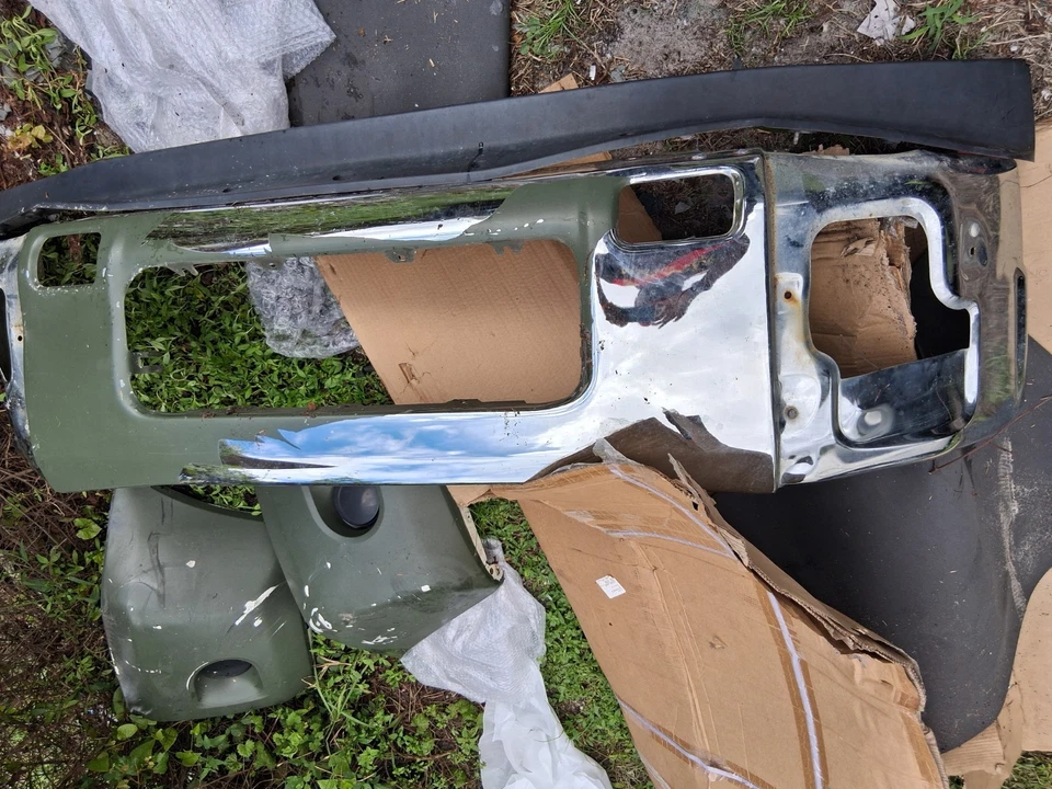 Chrome Front Bumper Face Bar Replacement Steel Split For Nissan Titan 2004-2015 - Image 1 of 3