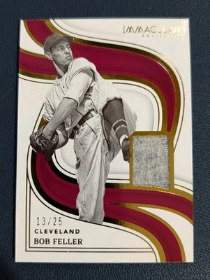  Colección Inmaculada Panini 2023 Bob Feller Materiales Legendarios 13/25 INDIOS  Foto 1 de 2