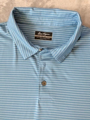 Ben Hogan Men's Performance Golf Polo Shirt Size XL Blue Stripe - Image 1 of 4