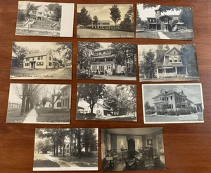 Sammlung von 11 RPPC-Postkarten Häuser, Architektur Anfang 1900 [11-11 - Bild 1 von 10
