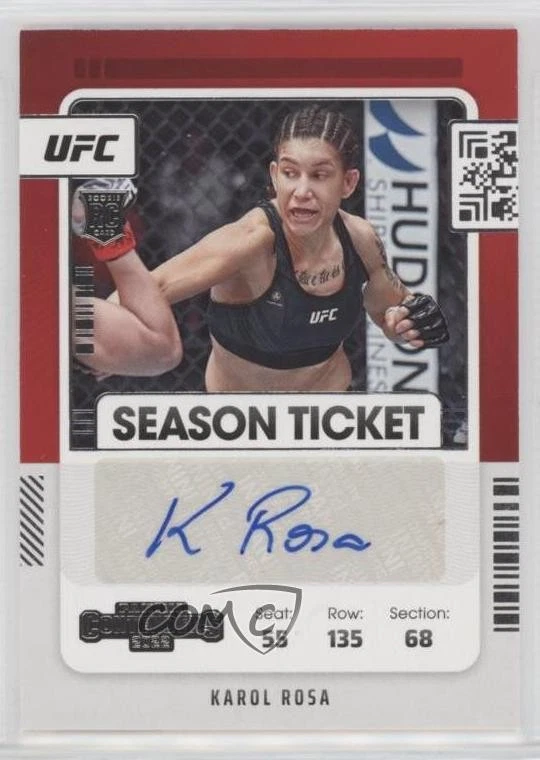 2022 Panini Chronicles UFC Contenders Rookie Season Ticket Karol Rosa Auto RC - Image 1 of 2