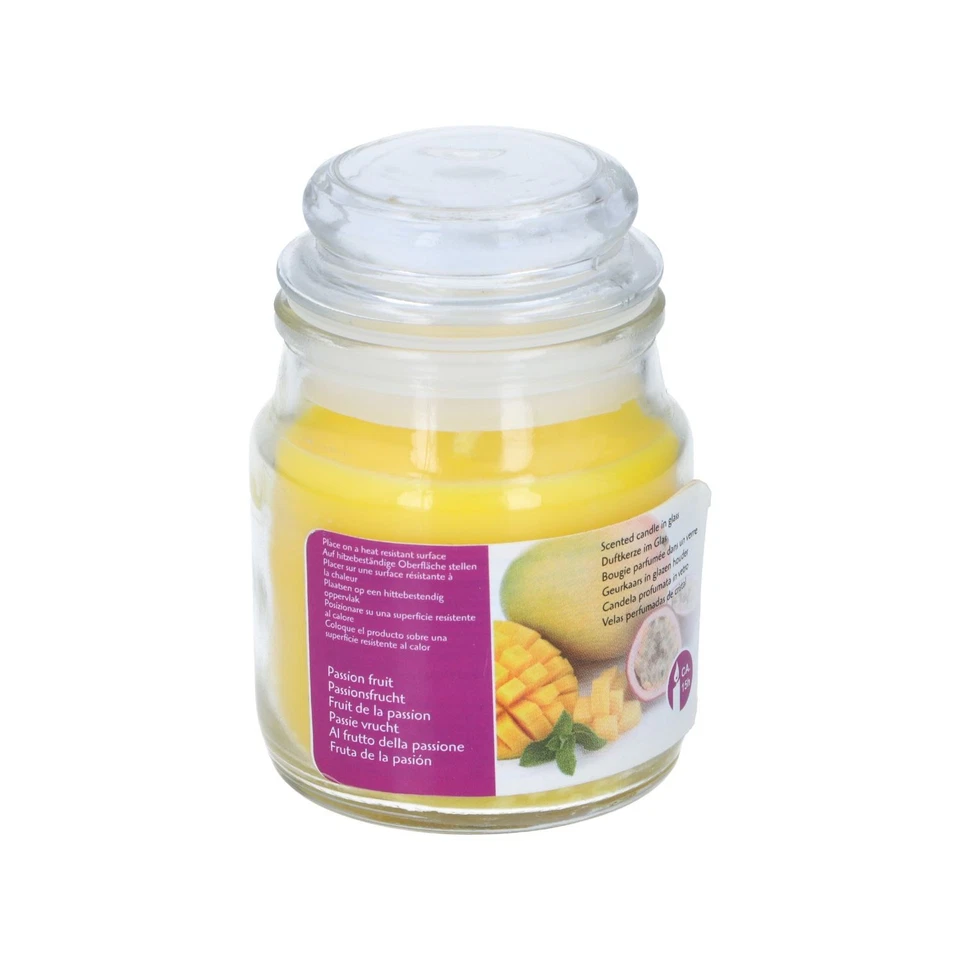 Scented Candle Glass Jar & Lid Passion Fruit ⌀6x9cm Fragrance Decor Home Gift  - Image 1 of 1