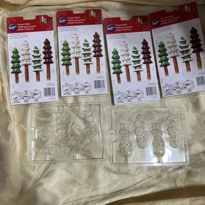 Wilton Pretzel Mold Pretzel Christmas Trees Candy Making 4 New Lot Of 6 - Image 1 of 4