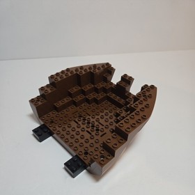 Lego Brown Boat Hull  Pirates Black Sea Barracuda &ldquo;Dark shark&rdquo; 6285