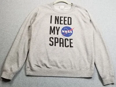 Sudadera NASA Space Para Mujer Pequeña S Gris Pullover Elastizada Manga Larga Cuello Redondo Foto 1 de 4