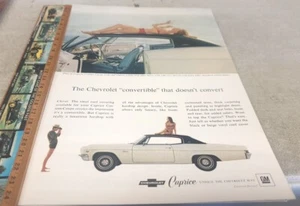 1966 CHEVROLET CAPRICE CUSTOM COUPE Original Sales Advert - Bild 1 von 1