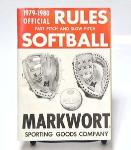 1979-80 MARKWORT SPORTING GOODS RULES FOR SLOW AND FAST PITCH SOFTBALL - Picture 1 of 4