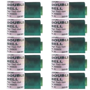10X Viscose Rayon Yarn Thread Dark Green Colour 500mtr,Hand & machine embroidery - Picture 1 of 3