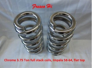 Bobinas de pila completa Lowierider Hydraulics cromadas 3,75 toneladas, IMPALA 58-64,1 lado plano - Imagen 1 de 12