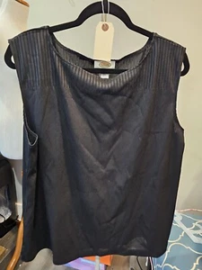 Top Talbots para mujer talla 2X negro sedoso sin mangas nuevo con etiquetas  - Imagen 1 de 6