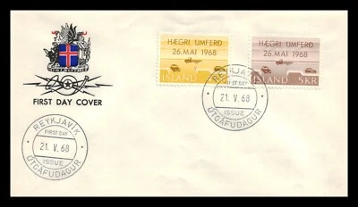 Iceland 1968 FDC, The Right Hand Traffic Change. Lot # 2. - Image 1 of 2
