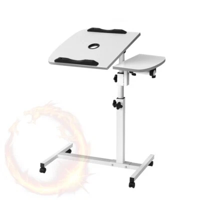 Artiss Laptop Table Desk Adjustable Stand With Fan White - image 1 of 4