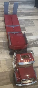 Bruder Mack Granite Semi Truck Tractor and Trailer 1:16 Red 2007 Made In Germany - Picture 1 of 21