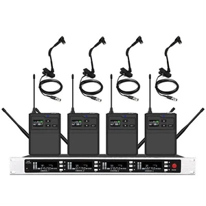4 Channels UHF Saxophone Trumpet Wireless Wind Instrument Microphone System - Picture 1 of 4