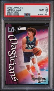2022 PANINI DONRUSS MAGICIANS #9 LaMELO BALL PSA 10 CHARLOTTE HORNETS NBA - Picture 1 of 5