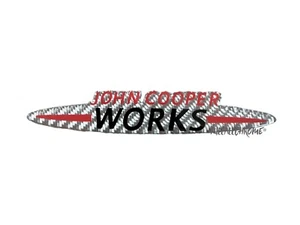 John Cooper Works Badge Replacement Real Carbon Fibre R53 R56 F56 Silver Gel JCW - Picture 1 of 1