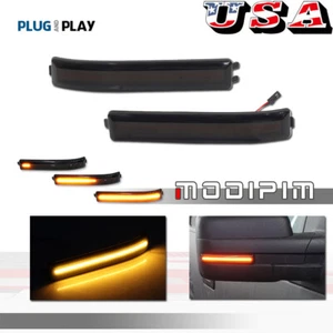 2x Smoked Lens Mirror LED Side Light Turn Signal Reflector For Ford F-150 09-14 - Picture 1 of 13