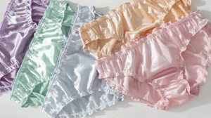 5 Pairs Silky Frilly Bikini Shiny Satin Brief Panties 34-38" Hips XL** - Picture 1 of 13