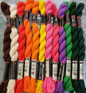 Threads for Needlepoint Hand Embroidery 12x DMC Perle #5 Assorted - Picture 1 of 1