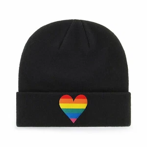 Rainbow Heart Slouch Patch Beanie: LGBT Schwule Lesben Bi Trans Queer Mütze Kappe Geschenk - Bild 1 von 1