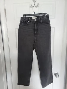 Everlane The Curvy Way High Jean Size 29 Washed Black High Waist Straight Leg - Picture 1 of 7
