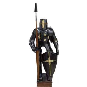 Medieval Knight Wearable Suit Of Armor Crusader Combat Black Full Body Armor - Picture 1 of 3