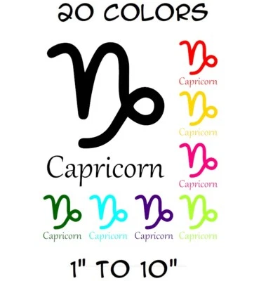 FC DECALS+ CAPRICORN Zodiac Symbol Vinyl Sticker Wall Laptop Window Bumper Yeti Car Decal
