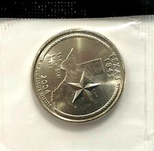 2004-P & D Texas State Quarters GEM BU In Mint Set Cello (2 Coins)