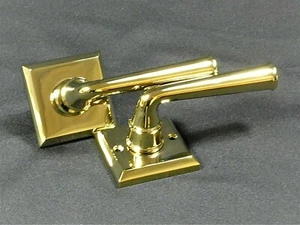 BALDWIN FDFEDTSR003 Non-Turning Two-Sided Through-Door Dummy Door Lever Brass - Picture 1 of 10