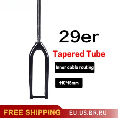 Carbon Mtb Bicycle Fork 29er Boost 110*15mm 29er Internal Cable Bike Front Fork - Image 1 of 4